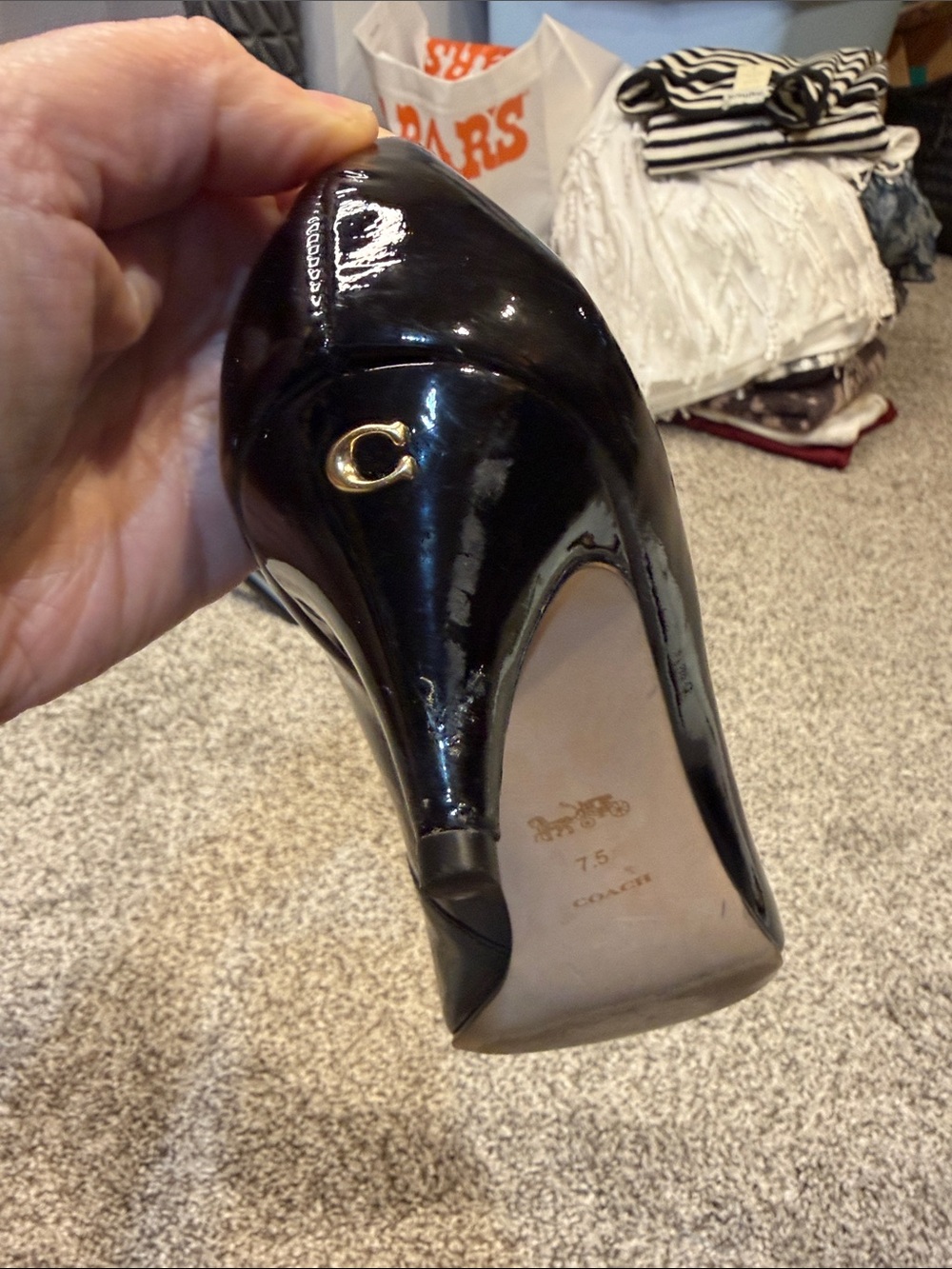 Coach Black Patent Pointed Toe Pumps - Picture 5 of 6